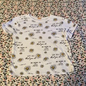 Comfortable sunflower T-shirt with scripture